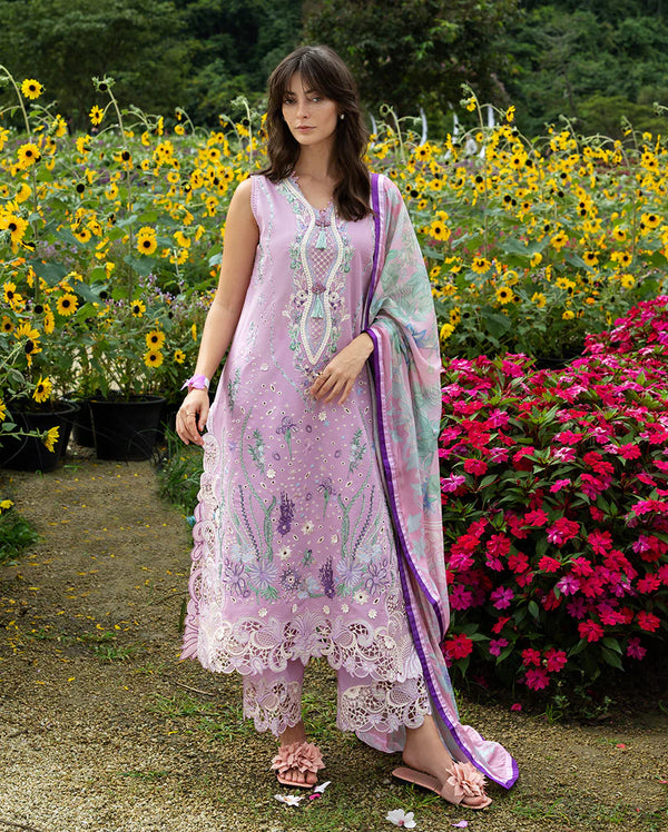 THE SECRET GARDEN BY MUSHQ UN-STITCHED 3PC | Peony Glow