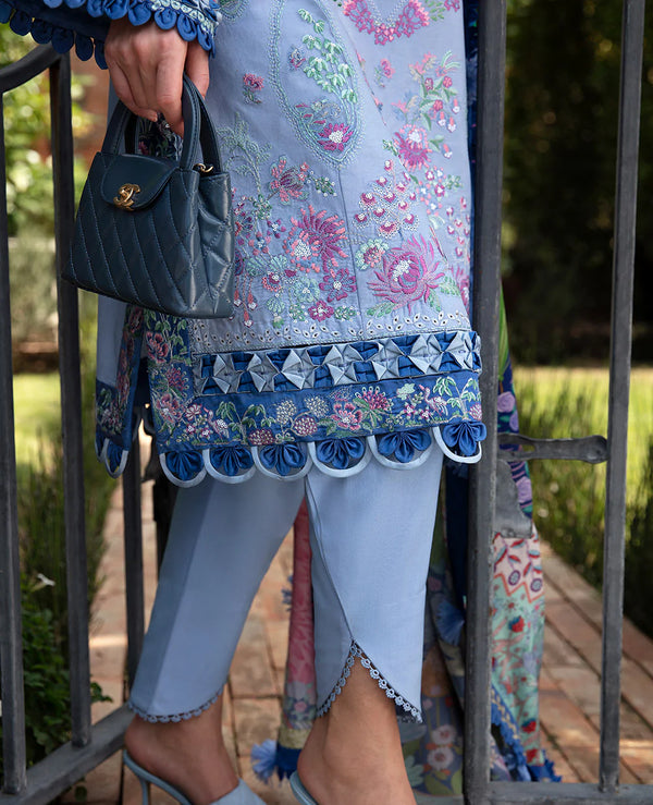 REPUBLIC UNSTITCHED 3PC | ILANA EID LUXURY LAWN | Elodie (D1-B)