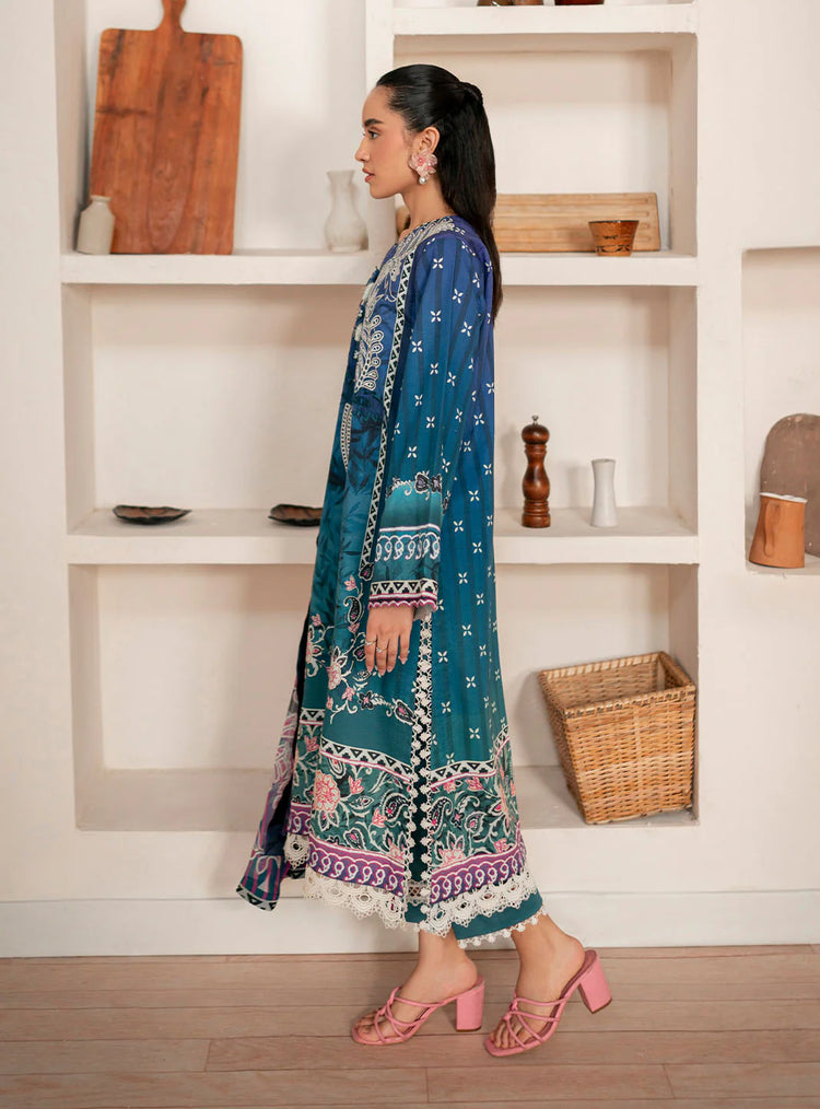 SELENE BY ROHEENAZ FALL UN-STITCHED 3PC | Dahlia