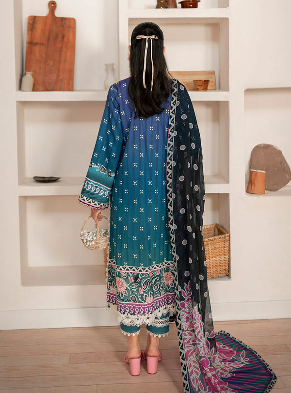 SELENE BY ROHEENAZ FALL UN-STITCHED 3PC | Dahlia