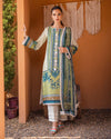 AZALEA BY ROOHENAAZ UN-STICHED 3PC| Ivory Elegance