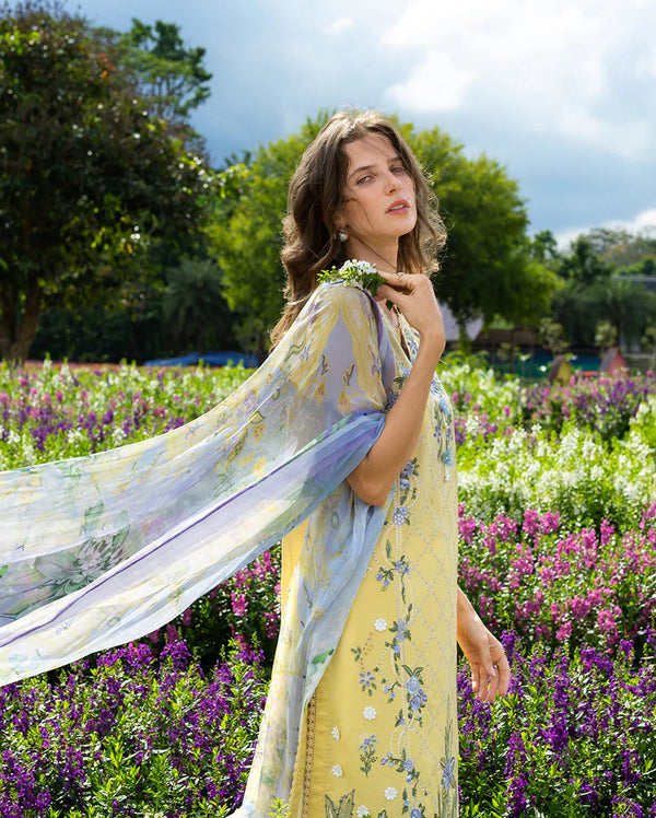 THE SECRET GARDEN BY MUSHQ UN-STITCHED 3PC | Sunlit Meadow