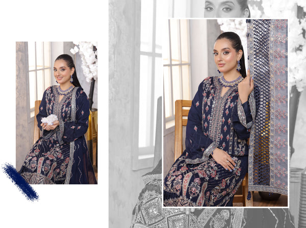 UKASH BY BIN HAMEED SEM-STITCHED | EKR1609