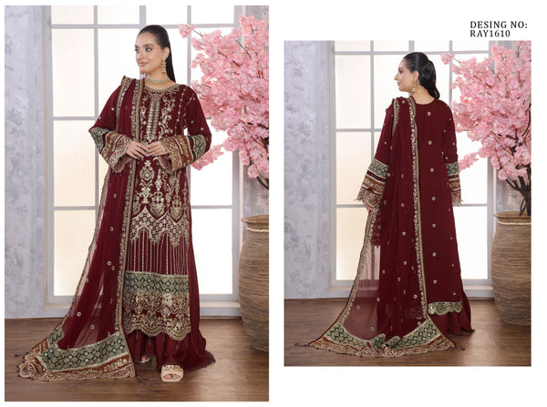 UKASH BY BIN HAMEED SEM-STITCHED | RAY1610