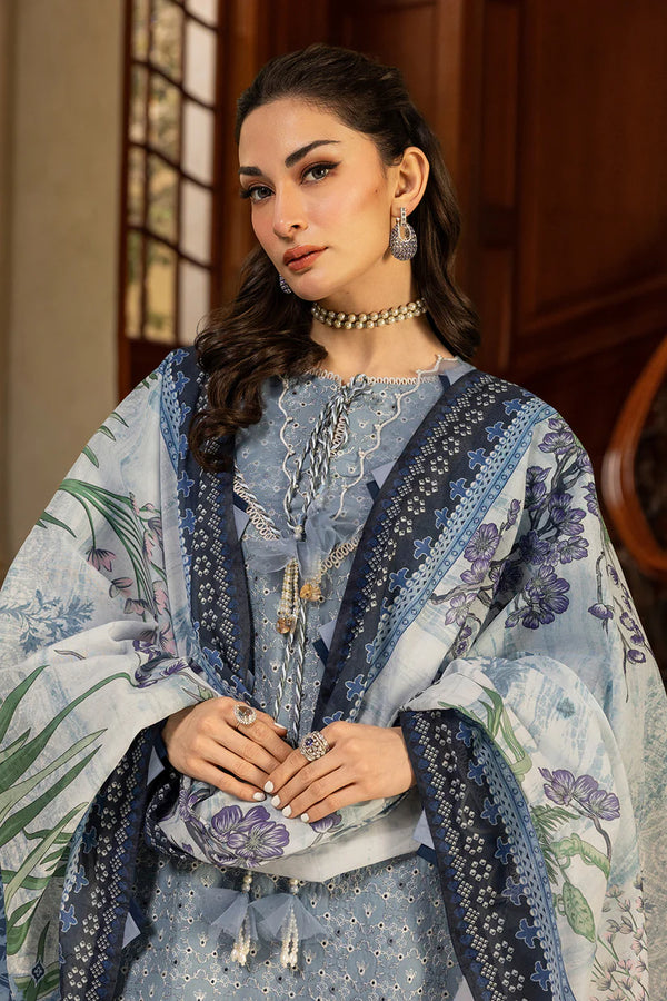 ZELLBURY CHIKANKARI UN-STITCHED 3PC | 4003