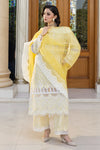 ZELLBURY CHIKANKARI UN-STITCHED 3PC | 4005