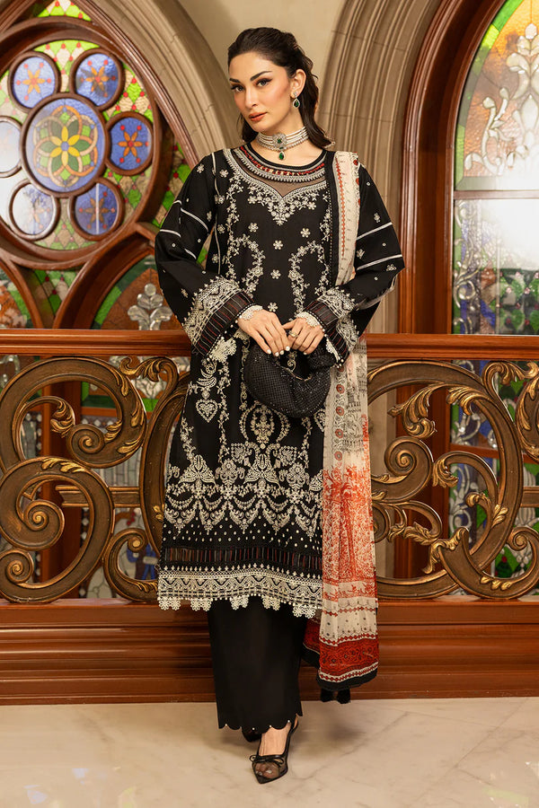 ZELLBURY CHIKANKARI UN-STITCHED 3PC | 0468