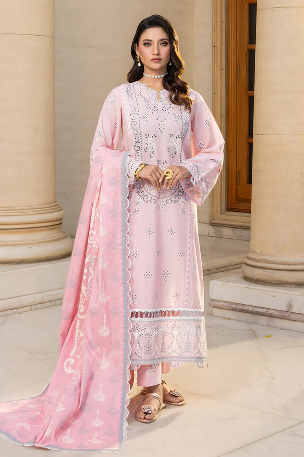 ZELLBURY CHIKANKARI UN-STITCHED 3PC | 4013