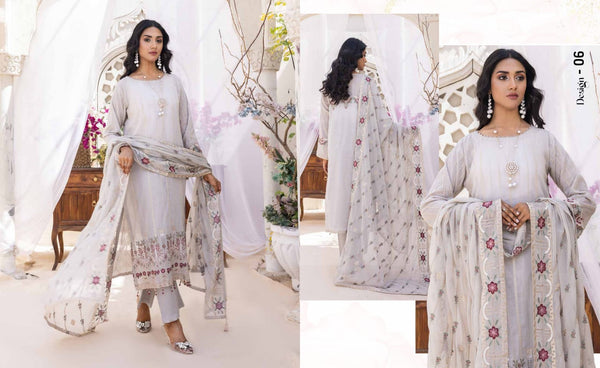 BALEEQ BY NOOR'S SWISS SEMI STICHED 3 PC|24- D 06