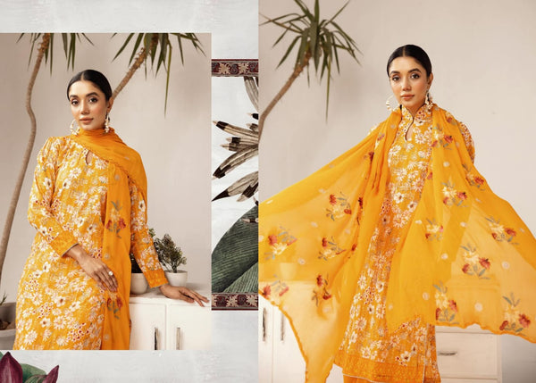 RANGBRANG BY NUR UN-STICHED 3 PC|D-01
