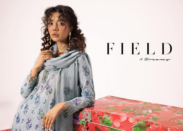PRINTKARI BY KHOOBSURAT CHIKANKARI UN-STICHED 3 PC|D-07