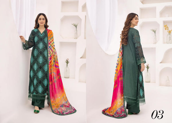 SOPHIA BY RIAZ ARTS CHIKANKARI UN-STICHED 3 PC|D-03