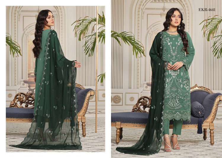 ALISHBA PREMIUM SEMI-STITCHED CHIFFON | D-10