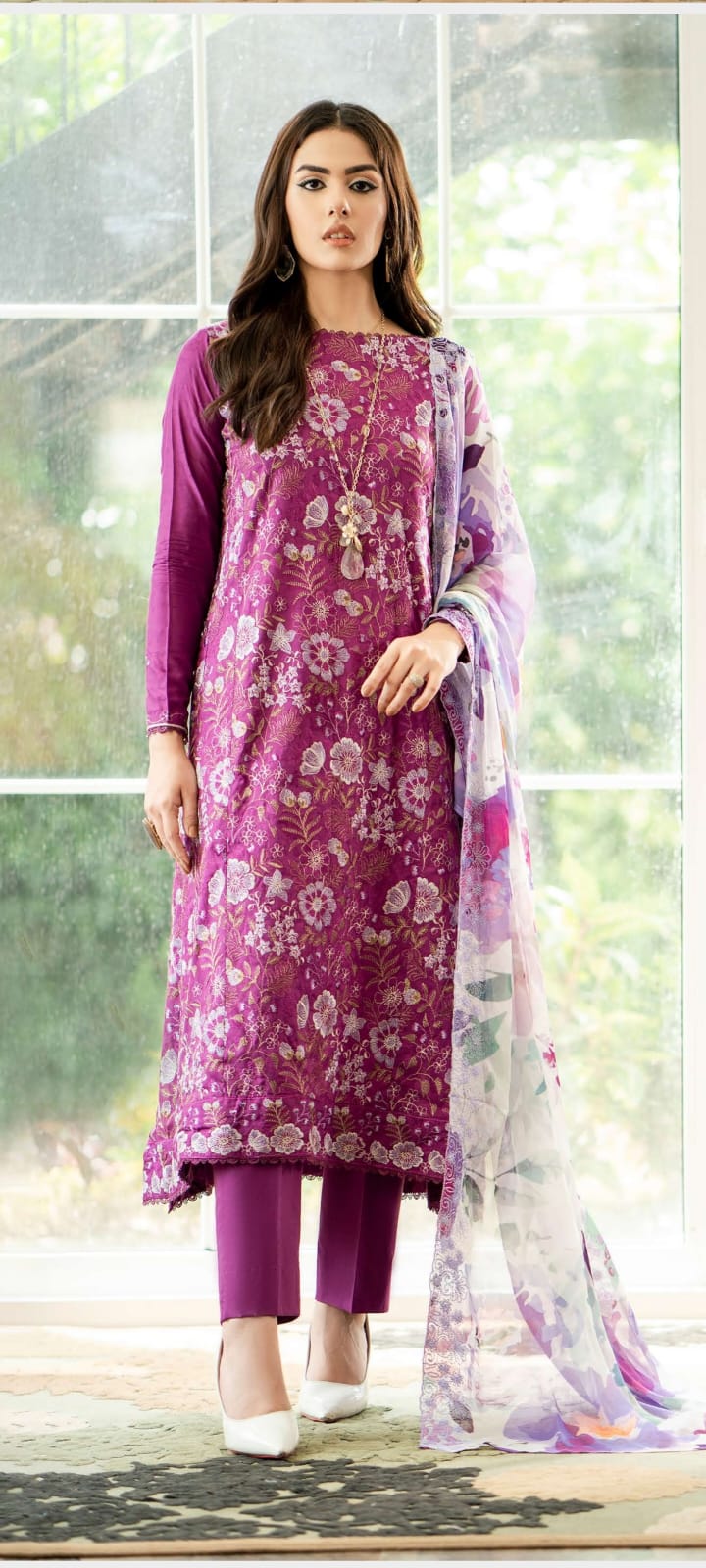 ZENITH LAWN EMBROIDERED UN-STITCHED | D-48