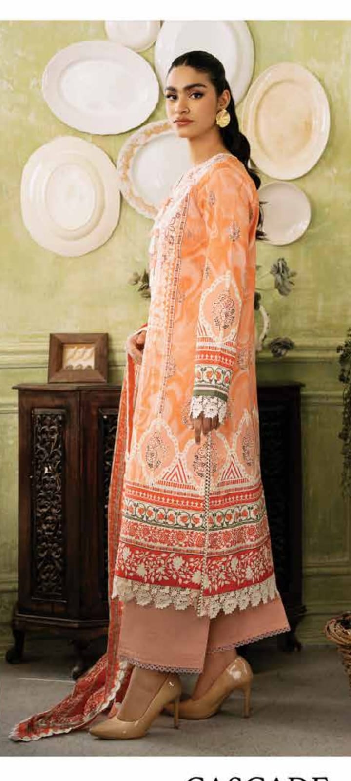 FLORA ROHEENAZ LAWN EMBROIDERED UN-STITCHED | D-50