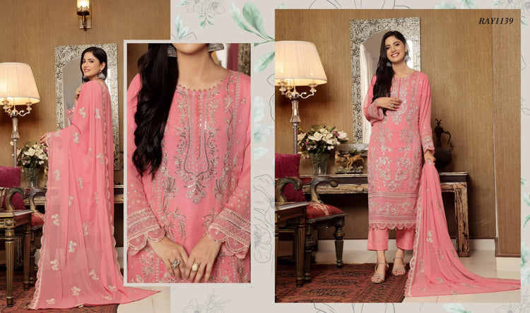 ZAAMIRAH BY BIN HAMEED SEMI-STITCHED 3PC | D-10
