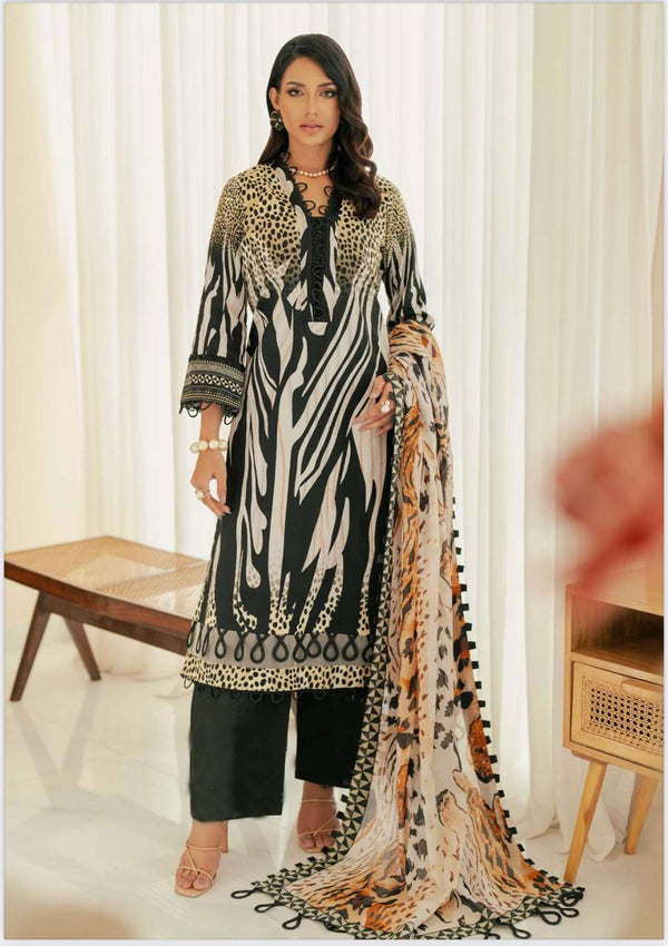 SUNSHINE BLOOM - COTTON SILK | UN-STITCHED-3PC | S-08