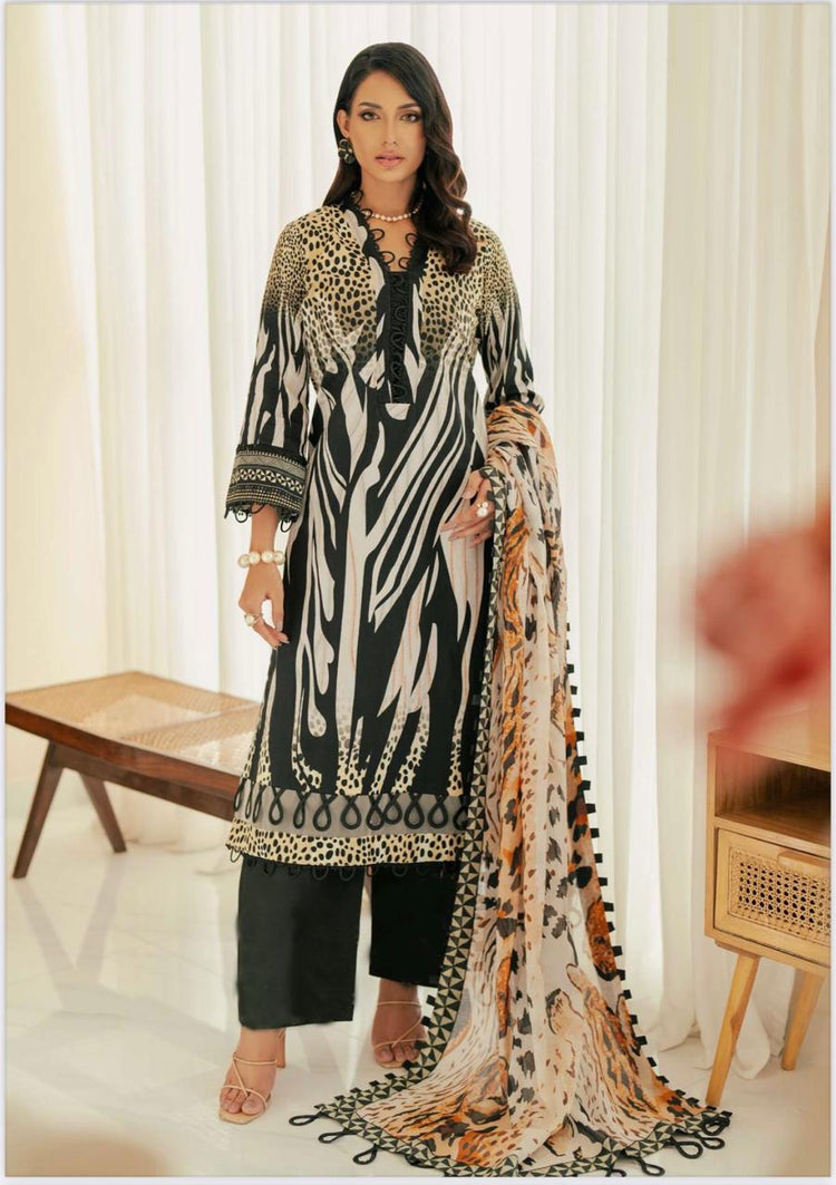 SUNSHINE BLOOM - COTTON SILK | UN-STITCHED-3PC | S-08