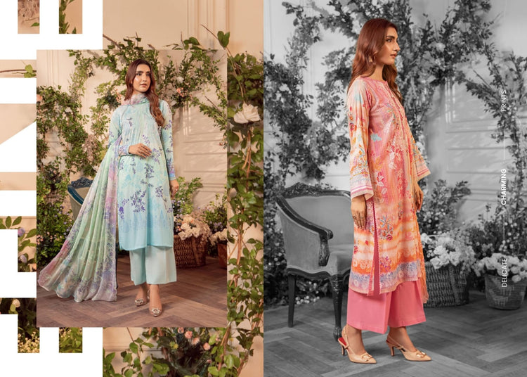 MEERA BY GULLJEE | EMBROIDERED LAWN | D-01
