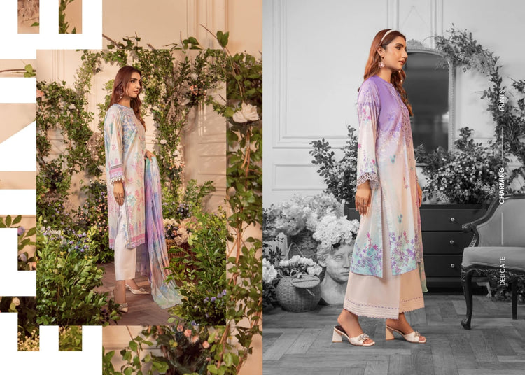 MEERA BY GULLJEE | EMBROIDERED LAWN | D-04