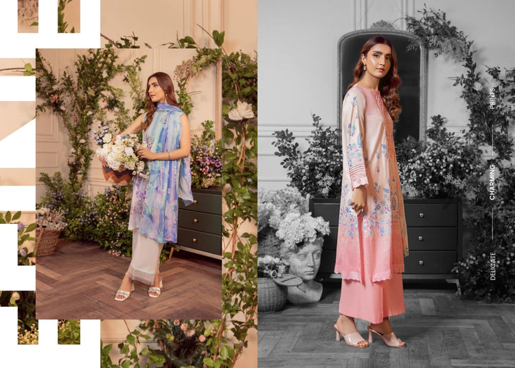 MEERA BY GULLJEE | EMBROIDERED LAWN | D-08