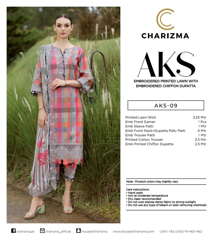 AKS BY CHARIZMA LUXURY LAWN | AK5-09