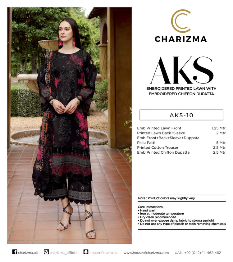 AKS BY CHARIZMA LUXURY LAWN | AK5-10