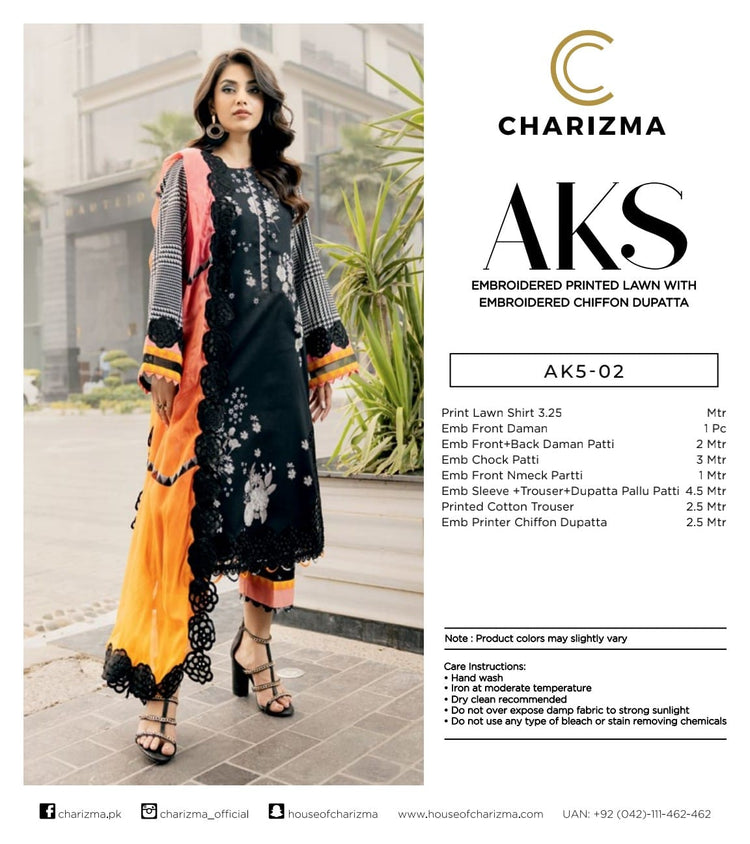 AKS BY CHARIZMA LUXURY LAWN | AK5-02