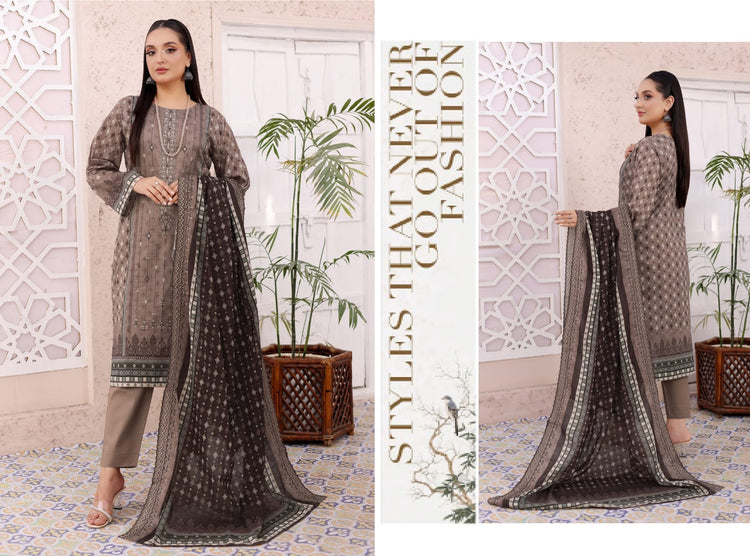 ARUSHA BY RANA ARTS UN-STITCHED 3PC | D-02