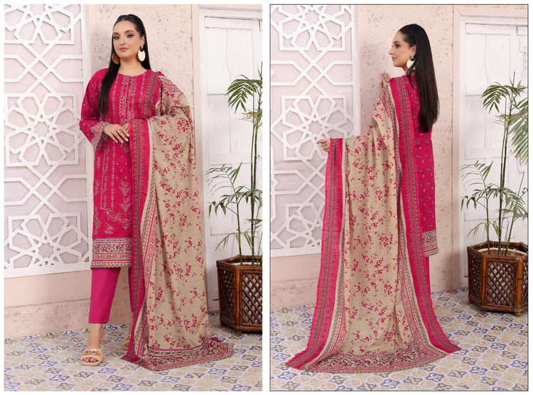 ARUSHA BY RANA ARTS UN-STITCHED 3PC | D-04