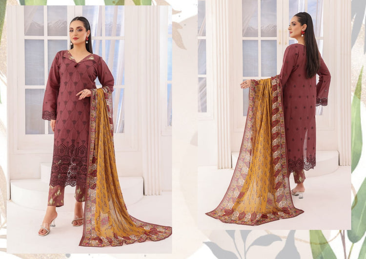 LAIBA BY RANA ARTS UN-STITCHED 3PC | D-04