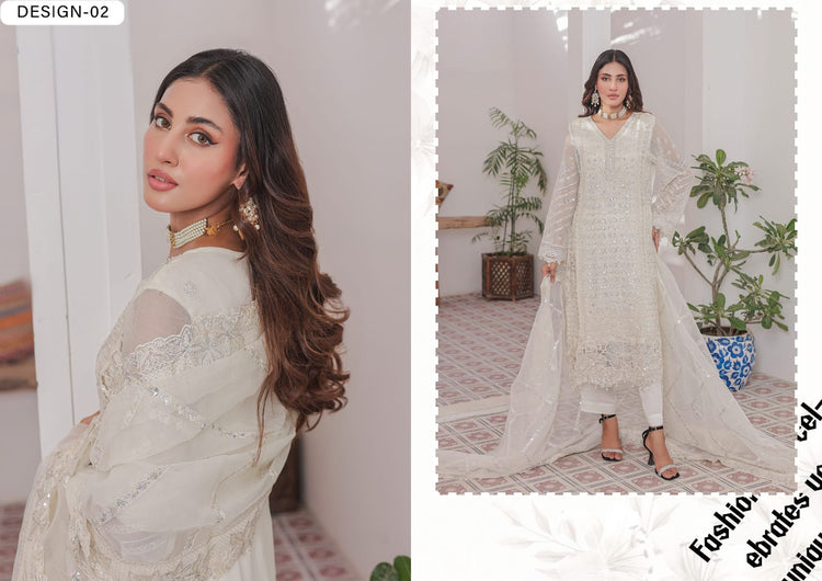 MAAHI BY HANNAN FABRICS SEMI-STITCHED 3PC | D-02