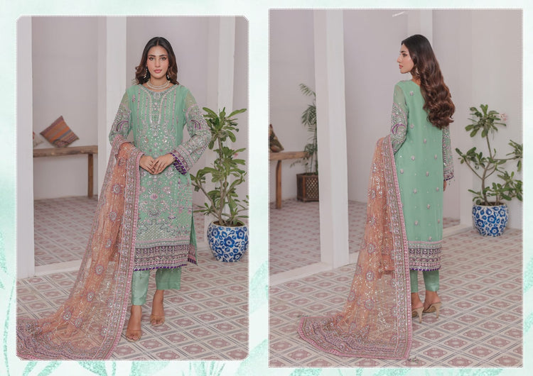 MAAHI BY HANNAN FABRICS SEMI-STITCHED 3PC | D-03