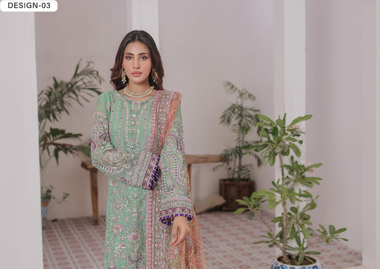 MAAHI BY HANNAN FABRICS SEMI-STITCHED 3PC | D-03