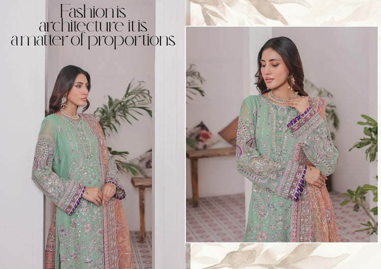 MAAHI BY HANNAN FABRICS SEMI-STITCHED 3PC | D-03