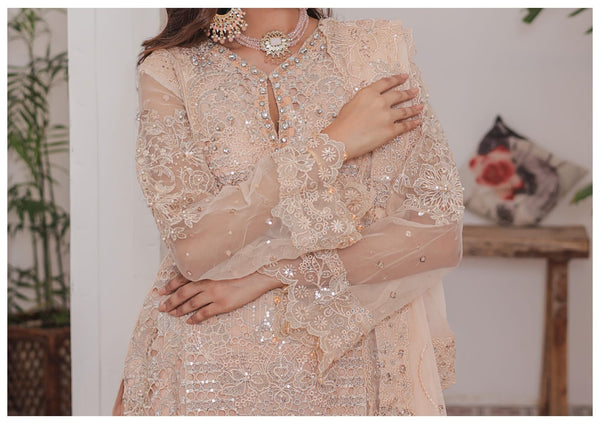 MAAHI BY HANNAN FABRICS SEMI-STITCHED 3PC | D-04