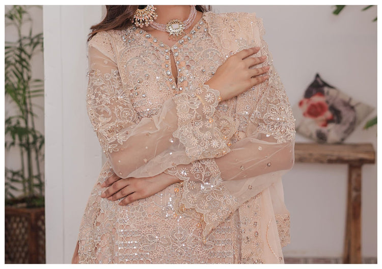 MAAHI BY HANNAN FABRICS SEMI-STITCHED 3PC | D-04