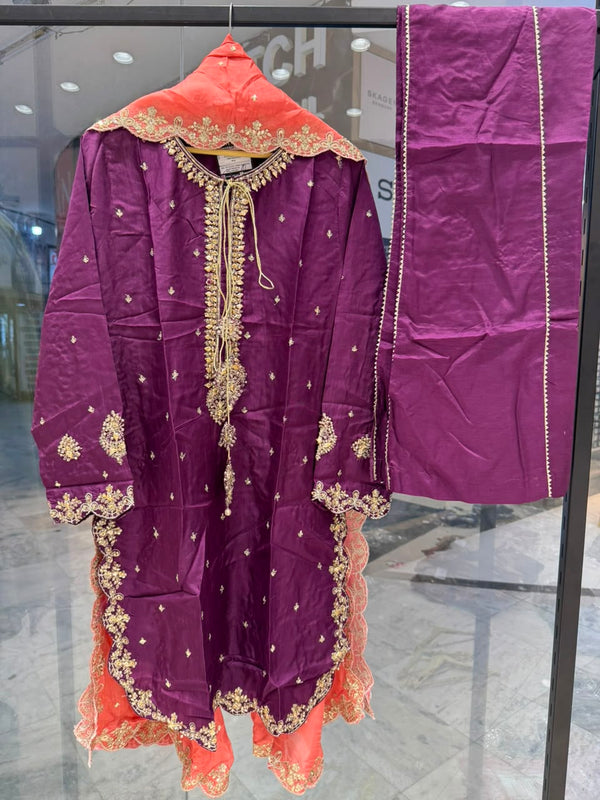 Heer Raw Silk Zoya Ahmed D-01 B
