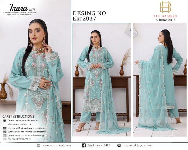 INARA BY BIN HAMEED SEMI-STITCHED 3PC | EKR-2037