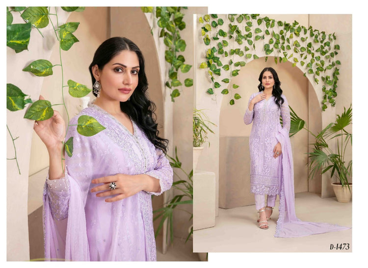 ZAURA BY TAWAKKAL SEMI-STITCHED 3PC | D-04