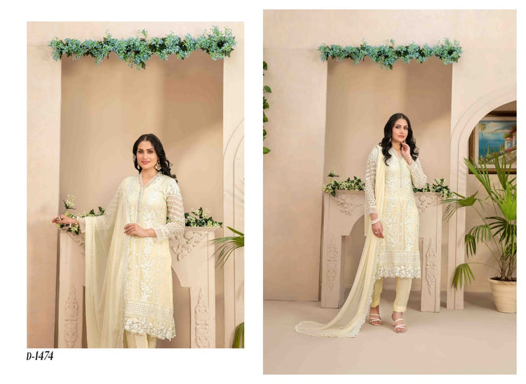 ZAURA BY TAWAKKAL SEMI-STITCHED 3PC | D-01