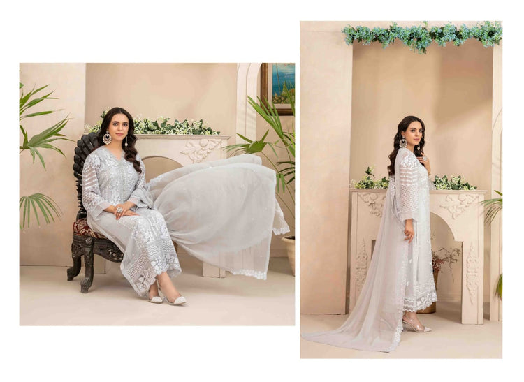 ZAURA BY TAWAKKAL SEMI-STITCHED 3PC | D-02