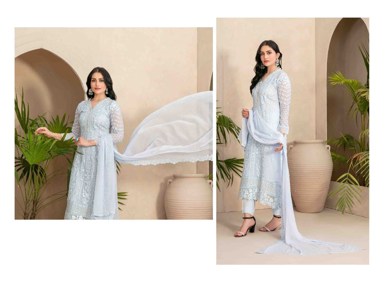 ZAURA BY TAWAKKAL SEMI-STITCHED 3PC | D-03