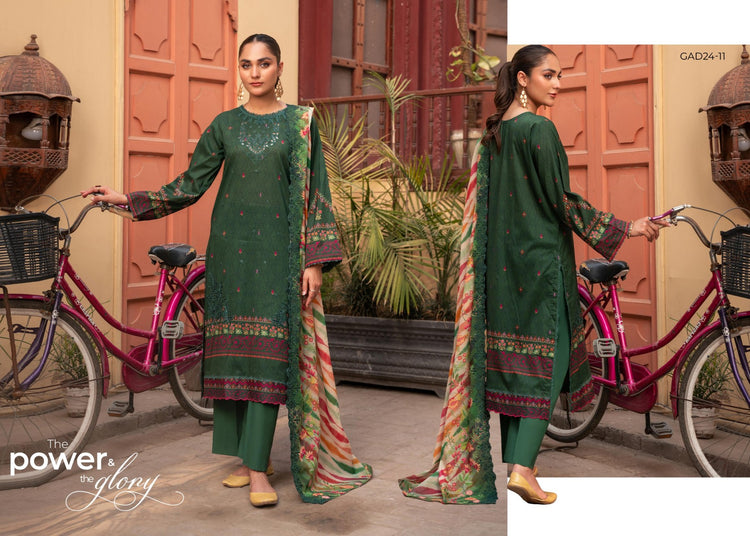 Adaa By Gulljee Printed Embroidered Lawn Collection (GAD2401-A11)