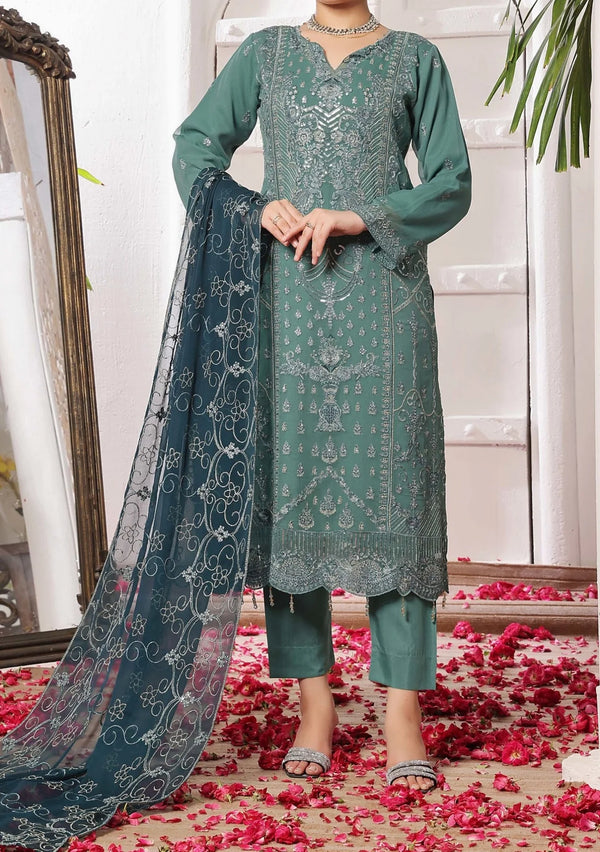 NAZIN LUXURY CHIFFON SEMI-STITCHED 3PC | D-04