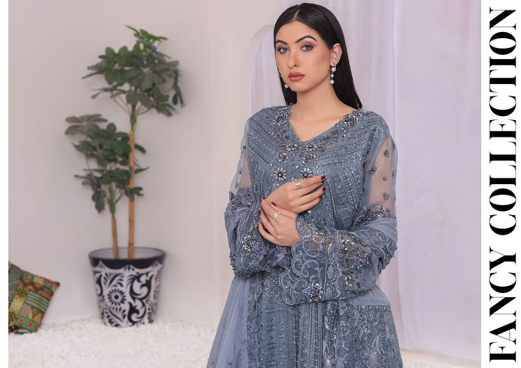 DIVA BY HANNAN FABRICS | SEMI-STITCHED | D-02