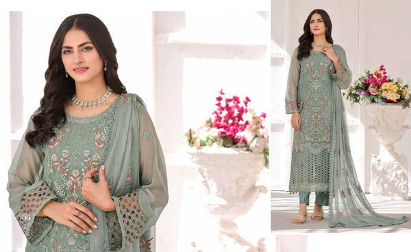 ELIF BY NOOR SEMI STITCHED 3PC|D-01