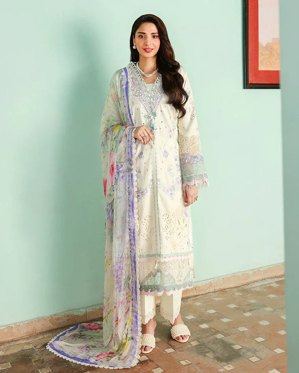 SUMMER REVERIE BY ROHEENAZ UN-STITCHED 3PC | Celestia