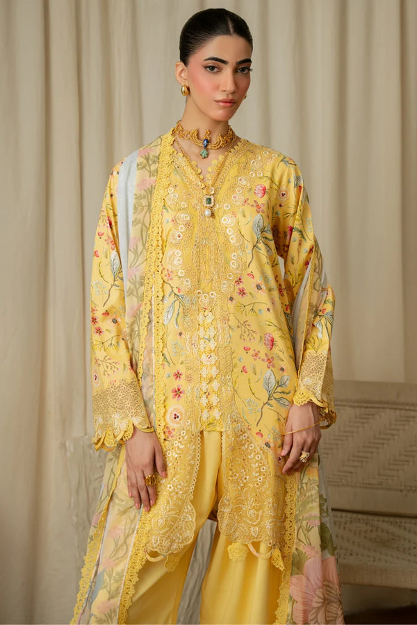 Aabyaan Print Luxe Linen MARIGOLD (AK-06)