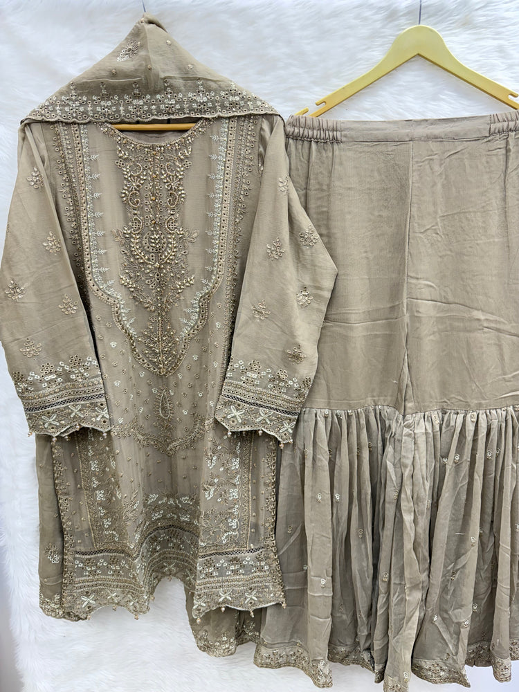 SADABAHAR AFSANAY LUXURY CHIFFON STITCHED | D-07